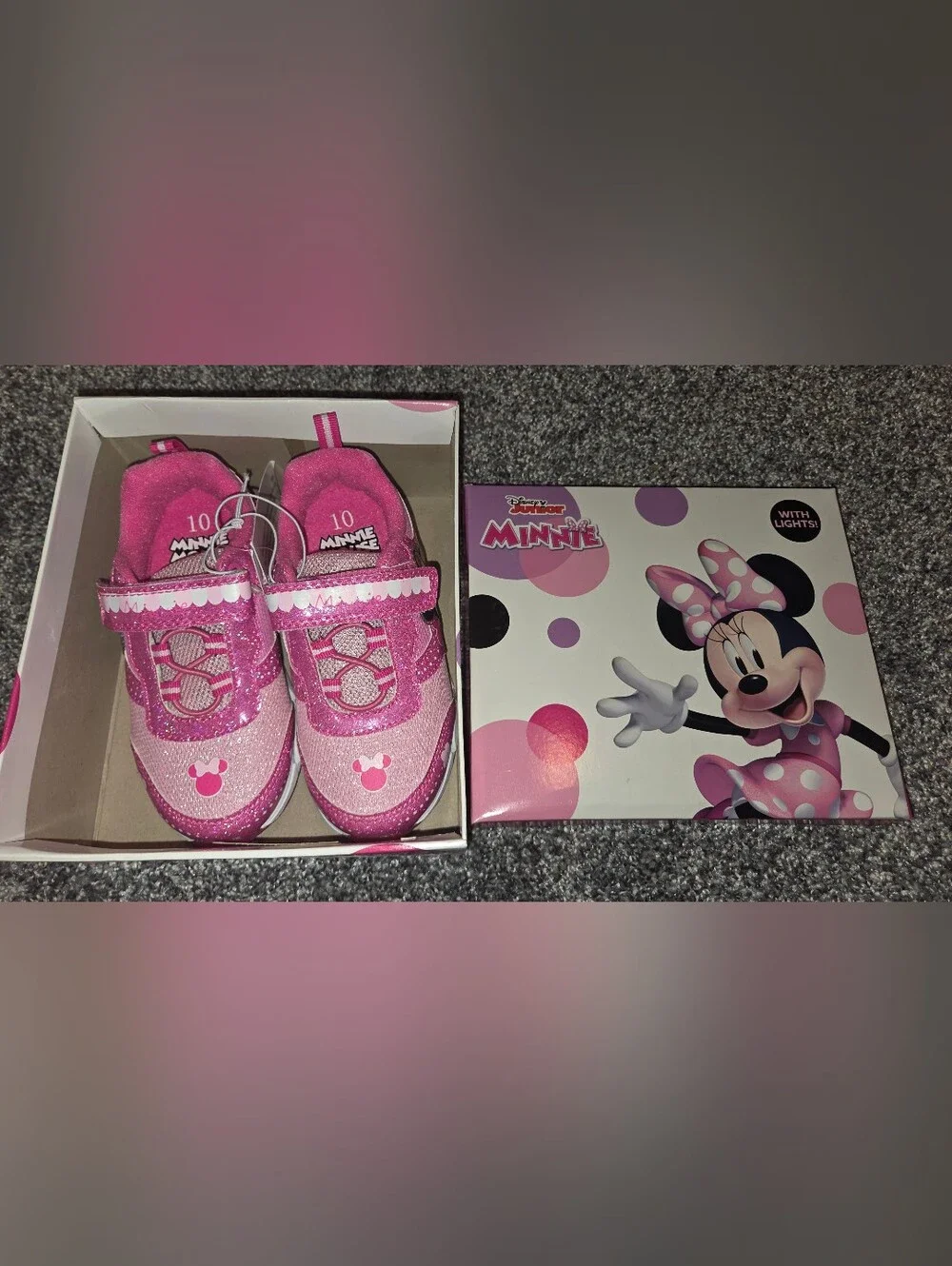 Minnie Mouse Kids Pink Light-Up Slip-On Sneakers